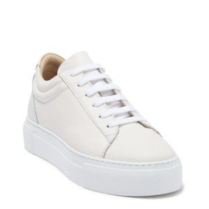 CLARKS Tansy Run Platform Sneaker In White Leather